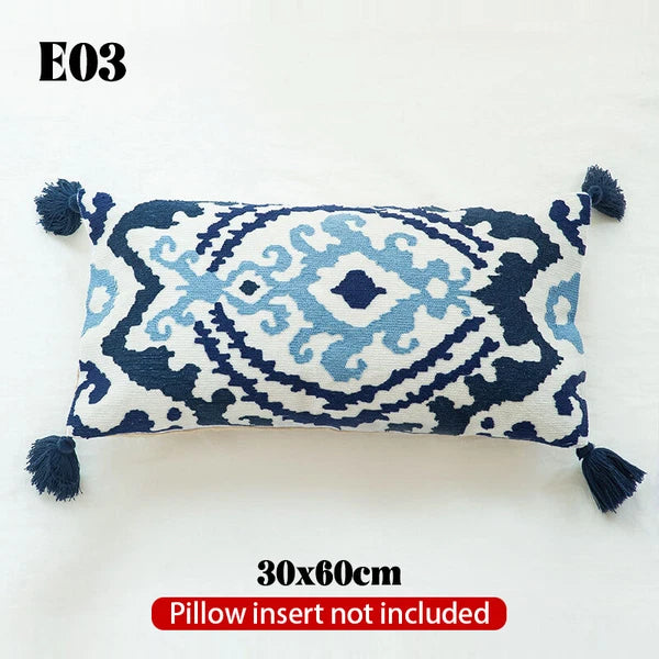 Bohemian Throw Pillowcase Cotton Embroidery Sofa Cushion Cover Decor Vintage