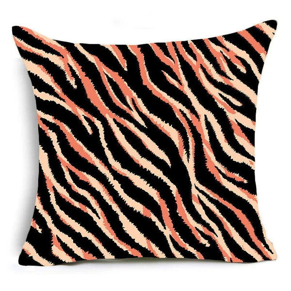 Zebra Pillow Square Fashion Cases Print Leopard Covers Animal Sofa Cushion Bed