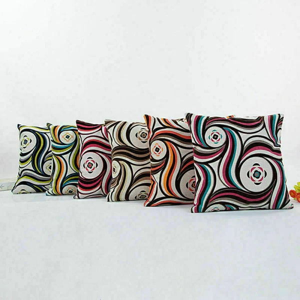 Decor Cushion Waist Cover Sofa Geometric Case Patterns Home Pillow