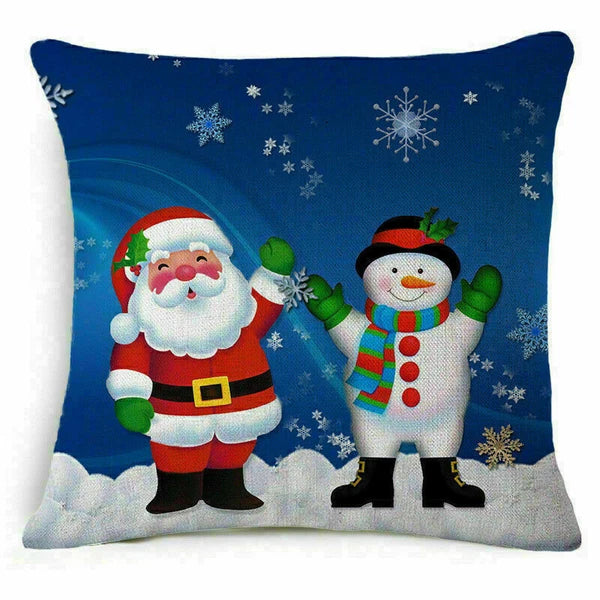 Pillow Christmas Case Sofa Car Throw Home Cover Cushion Decor Santa