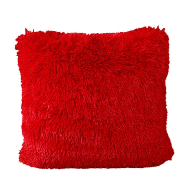 Soft Velvet Solid Cushion Cover Home Office Bed Sofa Car Throw Pillow Case 17’’