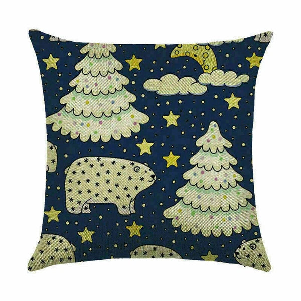 Pillow Christmas Case Sofa Car Throw Home Cover Cushion Decor Santa
