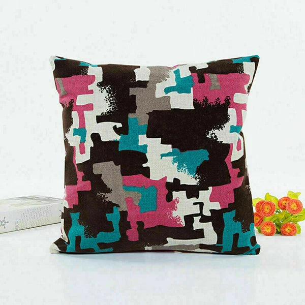 Decor Cushion Waist Cover Sofa Geometric Case Patterns Home Pillow