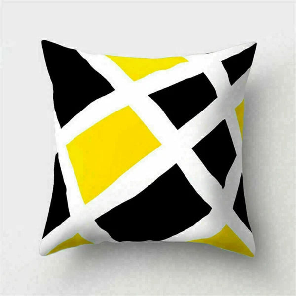 Yellow Pillow Case Sofa Car Cover Cushion Decor Waist Throw Home