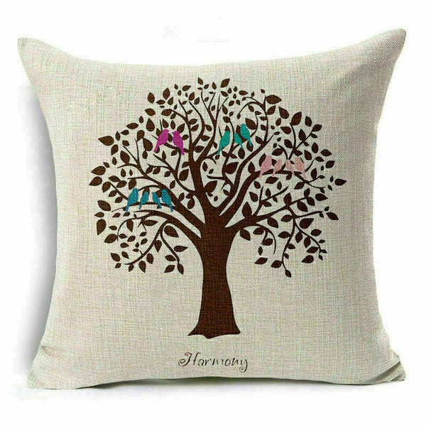 Throw Pillow Fashion Flower Tree  Case Sofa Home Cover Cushion Decor