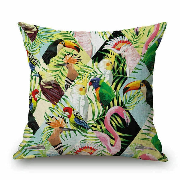 Couch pillow Cushion Tropical Triangle Decorative Throw Cover Case 18X18" Flower