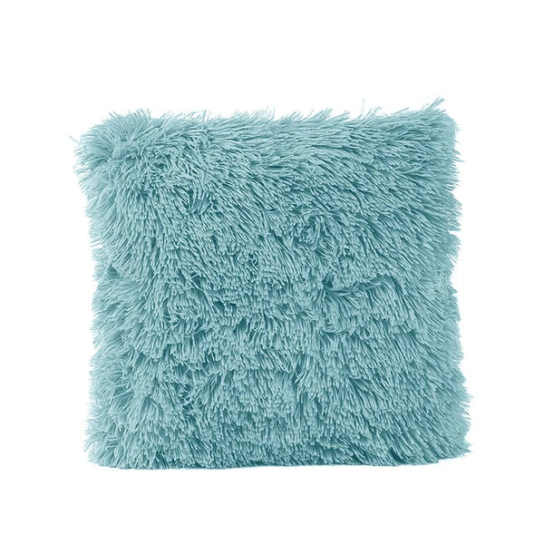 40CM x 40CM Fluffy Faux Soft Plush Pillow Case Cover Cushion Home Bed Sofa Decor