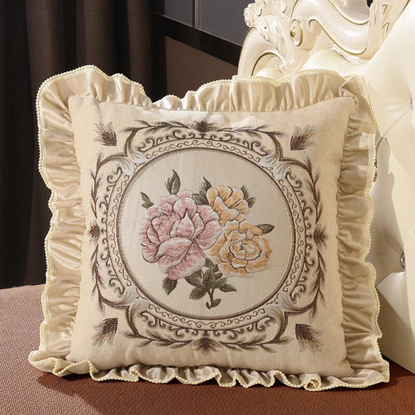 22x22in Jacquard Chenille Farbic Throw Pillow Covers Sofa Bed Cushion Cover Case