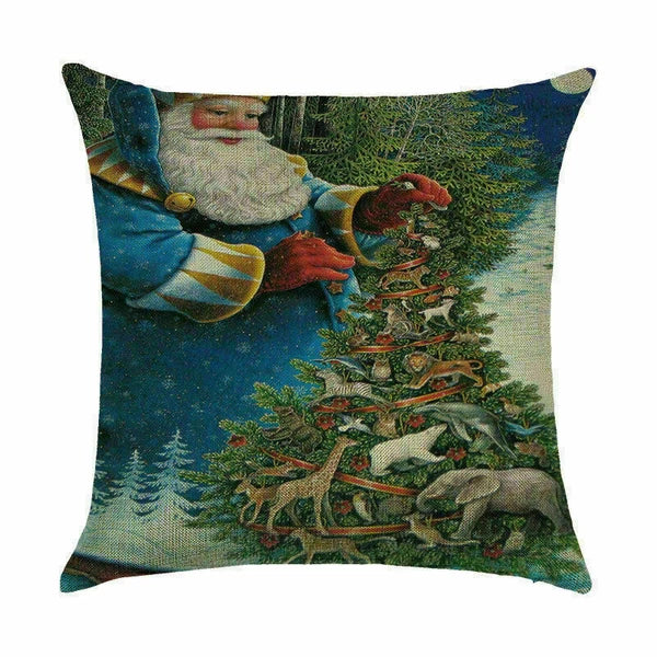 Pillow Christmas Case Sofa Car Throw Home Cover Cushion Decor Santa