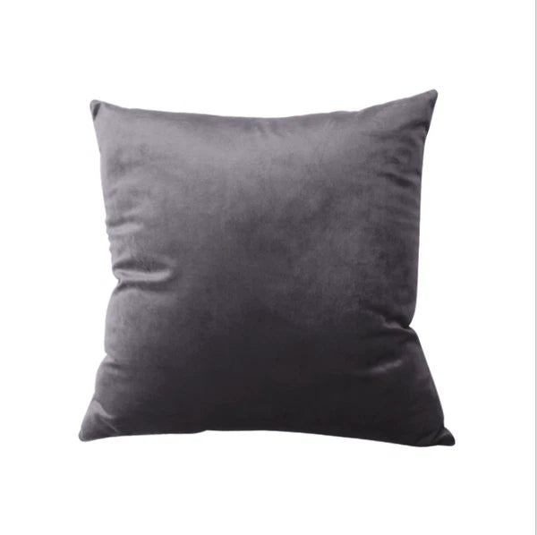 UK 18" Soft Velvet Colorful Plain Cushion Cover Pillow Cases Home Bed Sofa Decor