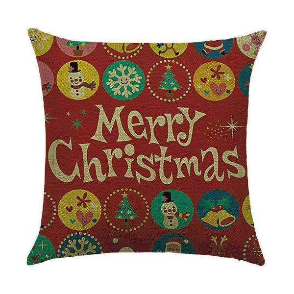 Pillow Christmas Case Sofa Car Throw Home Cover Cushion Decor Santa