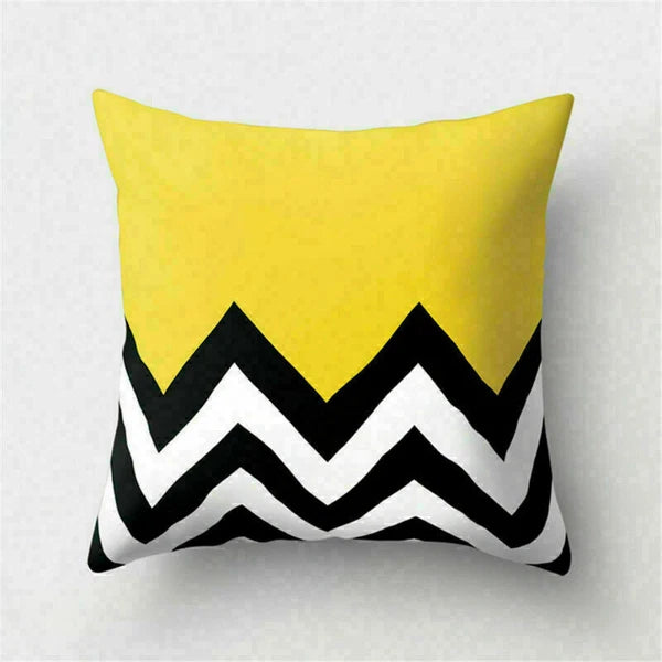 Yellow Pillow Case Sofa Car Cover Cushion Decor Waist Throw Home