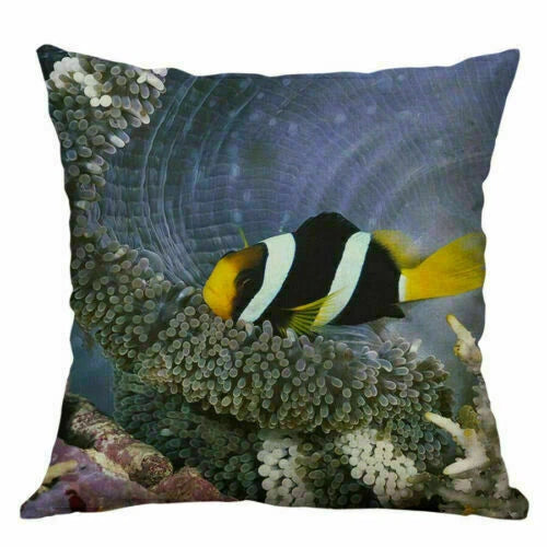 Cushion 18"Retro Pillow Decor Animal Home Cover Sea Case Sofa Throw