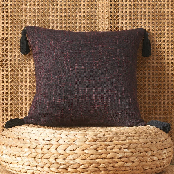 New 18" Cotton Linen With Tassels Sofa Bed Cushion Cover Pillowcase Home Decors