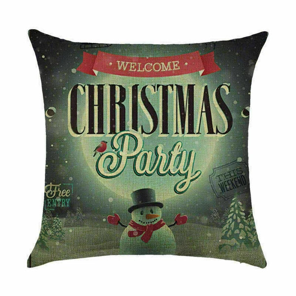 Pillow Christmas Case Sofa Car Throw Home Cover Cushion Decor Santa