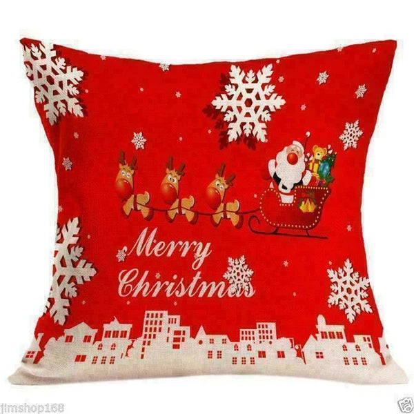 Cover Home NEW Decor Waist Pillow Case Cushion Sofa Christmas