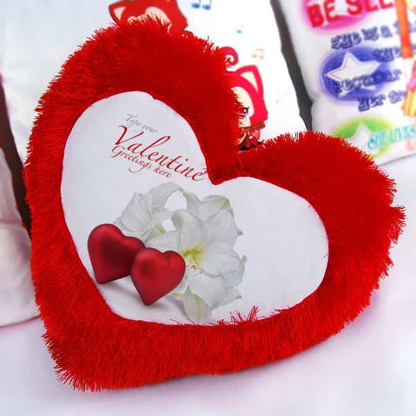 10Pcs Sublimation Blank Pillow Cases Plush Cushion Cover Home Sofa Decor Heart