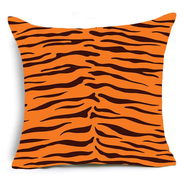 Zebra Pillow Square Fashion Cases Print Leopard Covers Animal Sofa Cushion Bed