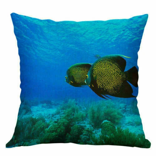 Cushion 18"Retro Pillow Decor Animal Home Cover Sea Case Sofa Throw