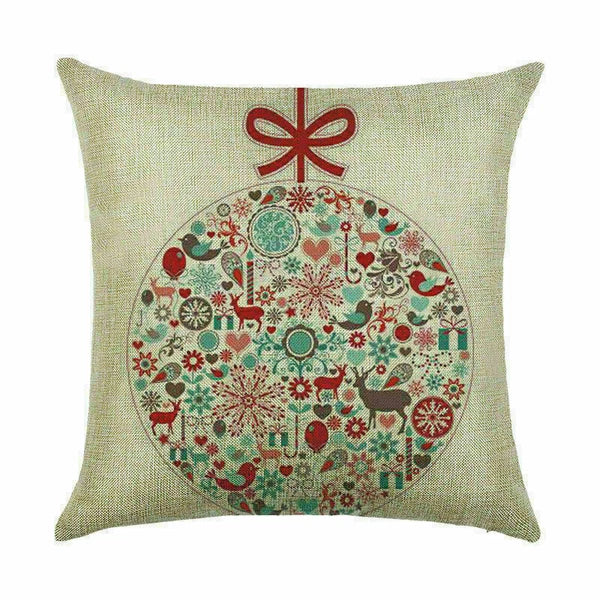 Pillow Christmas Case Sofa Car Throw Home Cover Cushion Decor Santa