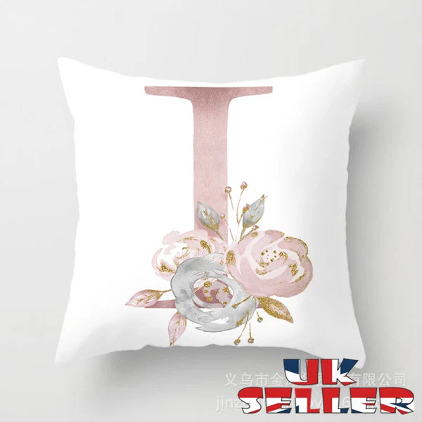 New UK LETTER POLYESTER CUSHION COVER PILLOW CASE WAIST THROW HOME SOFA DECOR