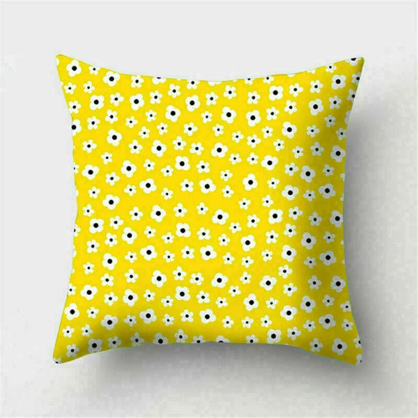 Yellow Pillow Case Sofa Car Cover Cushion Decor Waist Throw Home