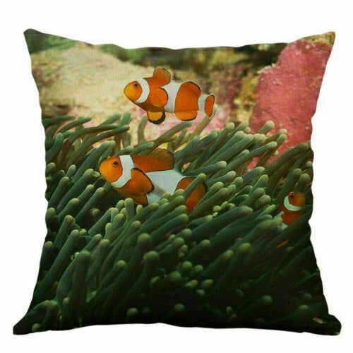 Cushion 18"Retro Pillow Decor Animal Home Cover Sea Case Sofa Throw