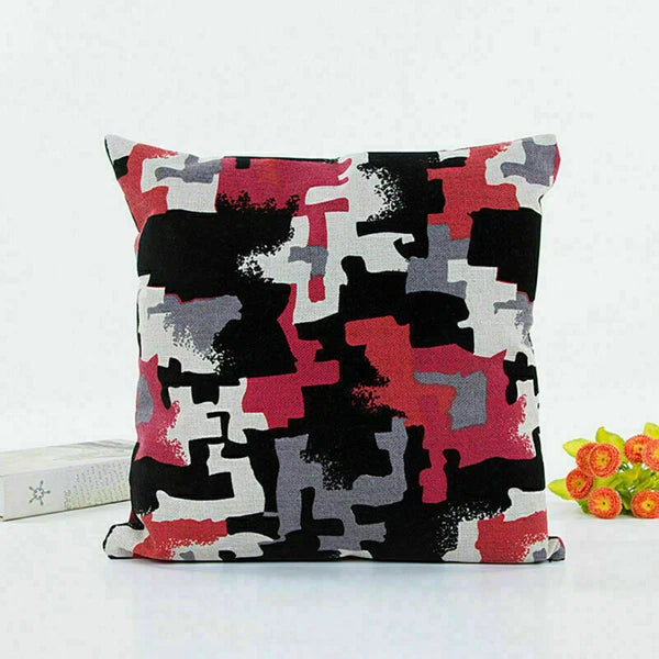 Decor Cushion Waist Cover Sofa Geometric Case Patterns Home Pillow