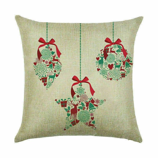 Pillow Christmas Case Sofa Car Throw Home Cover Cushion Decor Santa