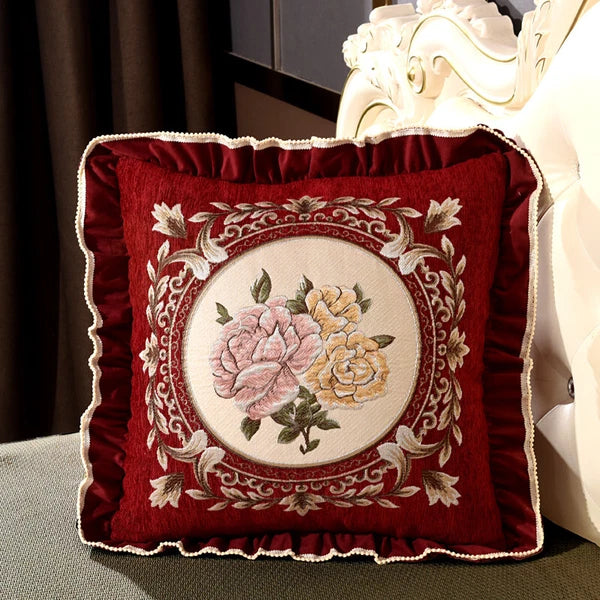 22x22in Jacquard Chenille Farbic Throw Pillow Covers Sofa Bed Cushion Cover Case