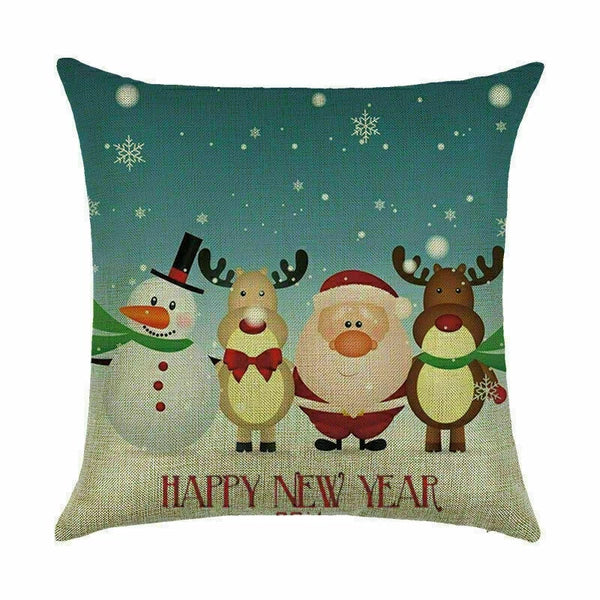 Pillow Christmas Case Sofa Car Throw Home Cover Cushion Decor Santa