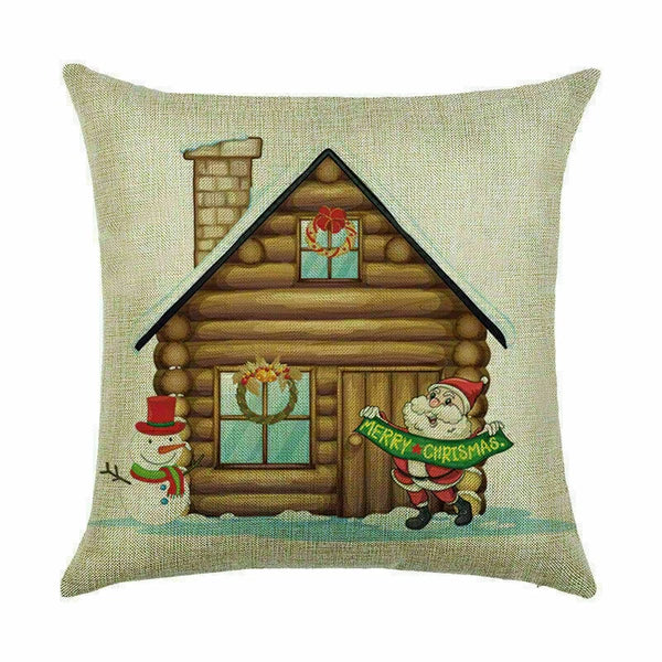 Pillow Christmas Case Sofa Car Throw Home Cover Cushion Decor Santa