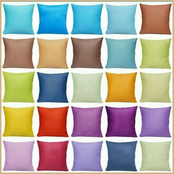 100% Cotton Premium Soft Throw Pillow Case Decorative Sofa Cushion Covers 18x18"