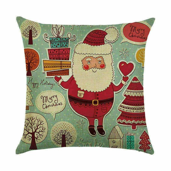 Pillow Christmas Case Sofa Car Throw Home Cover Cushion Decor Santa
