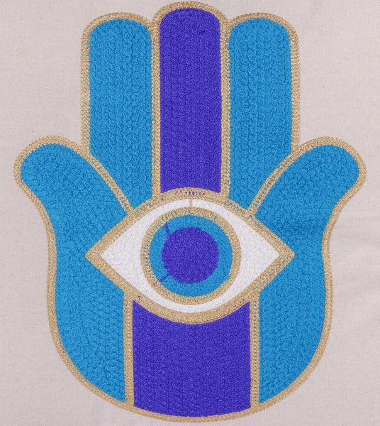 Indian Suzani Evil Eye Hamsa Embroidery Cushion Covers Bed Sofa Pillow Case 40CM