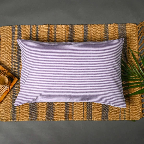Cotton Pillow Case Cover Home Sofa Bad Decor Striped Throw Cushion Cover-18x28
