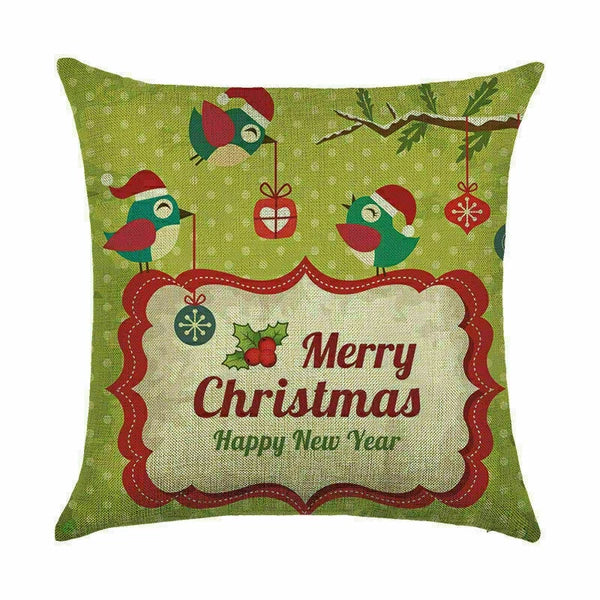 Pillow Christmas Case Sofa Car Throw Home Cover Cushion Decor Santa