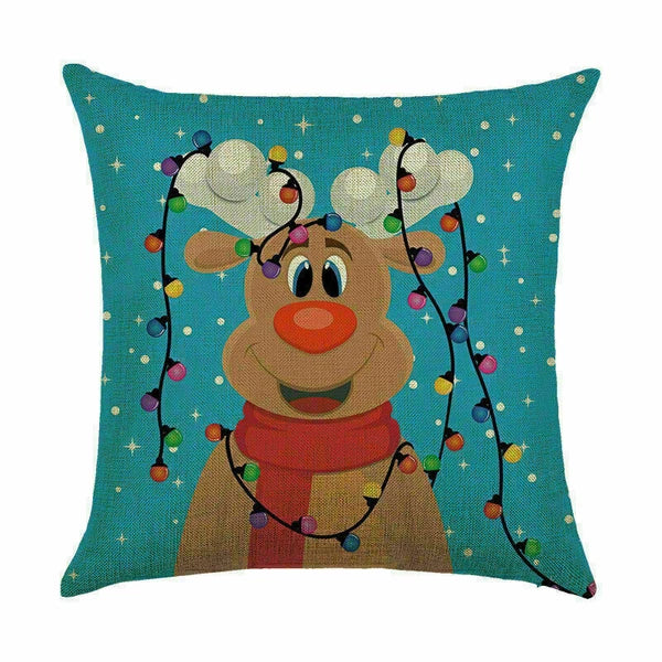 Pillow Christmas Case Sofa Car Throw Home Cover Cushion Decor Santa