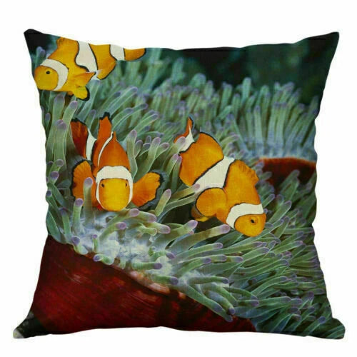 Cushion 18"Retro Pillow Decor Animal Home Cover Sea Case Sofa Throw