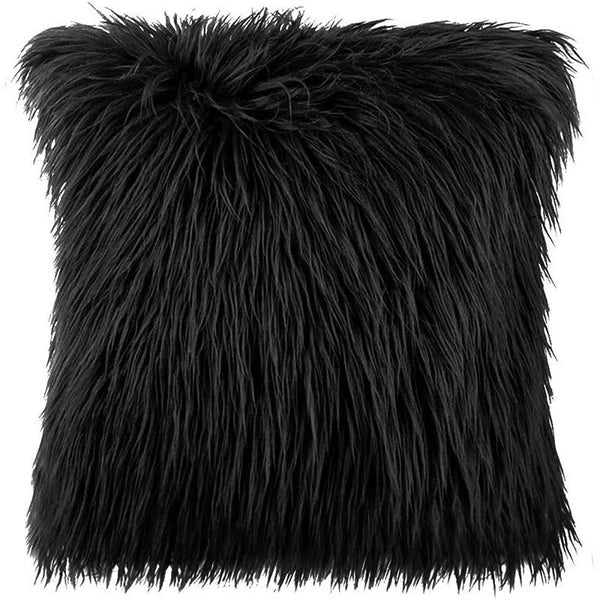 Fuzzy Throw Pillow Covers – 2-Pack Soft Bed Cushion Cases for Couch & Sofa