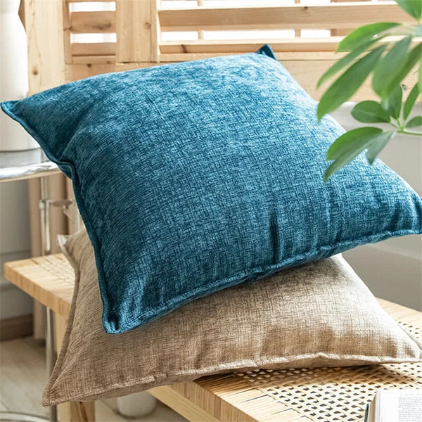 22x22in Chenille Fabric Throw Pillow Covers Sofa Bed Cushion Case Home Decor