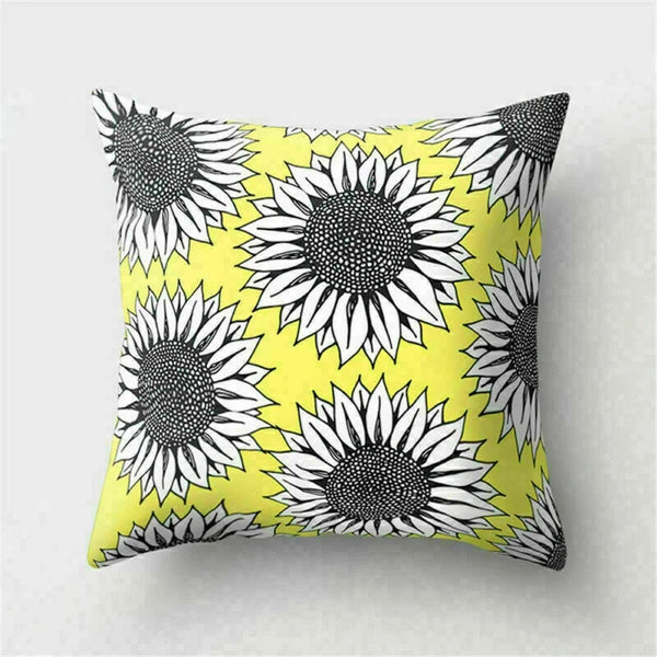 Yellow Pillow Case Sofa Car Cover Cushion Decor Waist Throw Home