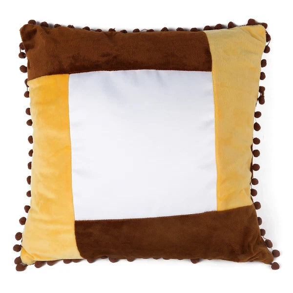 10pcs Sublimation Blank Pillowcase Multicolor Plush Sofa Cushion Cover with Ball