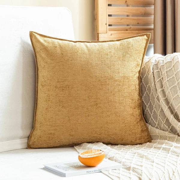 22x22in Chenille Fabric Throw Pillow Covers Sofa Bed Cushion Case Home Decor