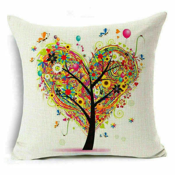 Throw Pillow Fashion Flower Tree  Case Sofa Home Cover Cushion Decor