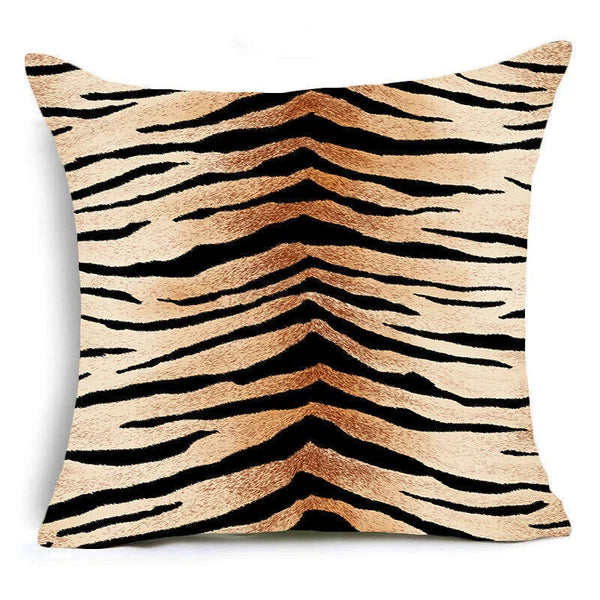 Zebra Pillow Square Fashion Cases Print Leopard Covers Animal Sofa Cushion Bed