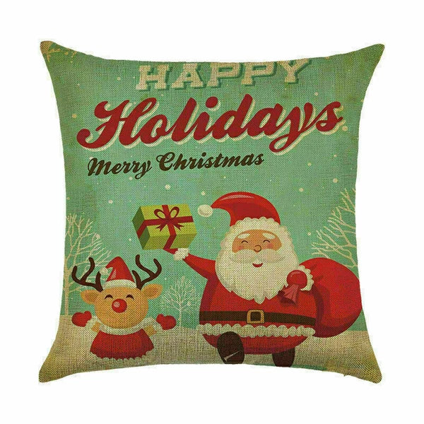Pillow Christmas Case Sofa Car Throw Home Cover Cushion Decor Santa