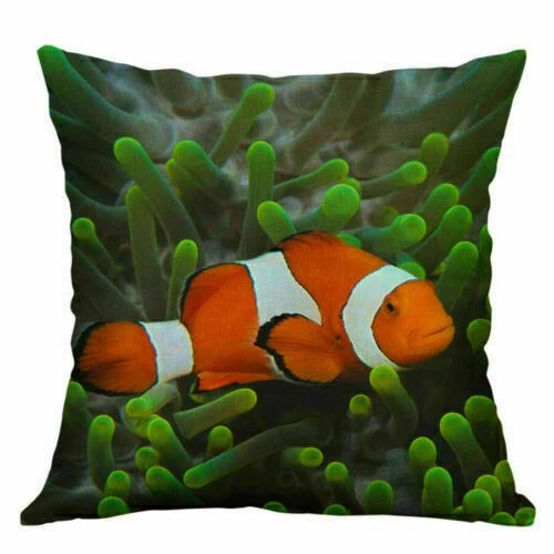 Cushion 18"Retro Pillow Decor Animal Home Cover Sea Case Sofa Throw