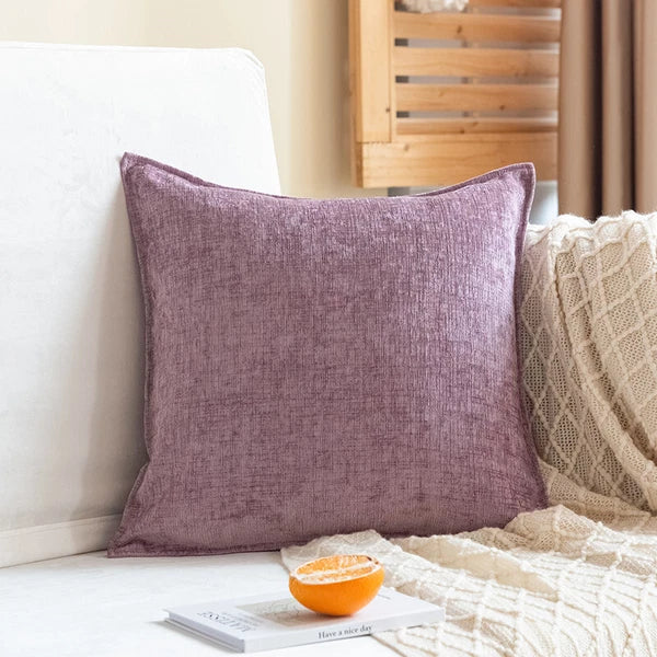 22x22in Chenille Fabric Throw Pillow Covers Sofa Bed Cushion Case Home Decor