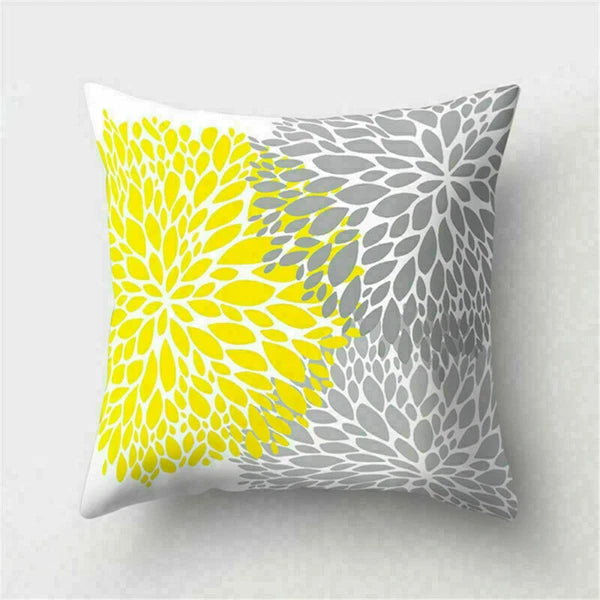 Yellow Pillow Case Sofa Car Cover Cushion Decor Waist Throw Home